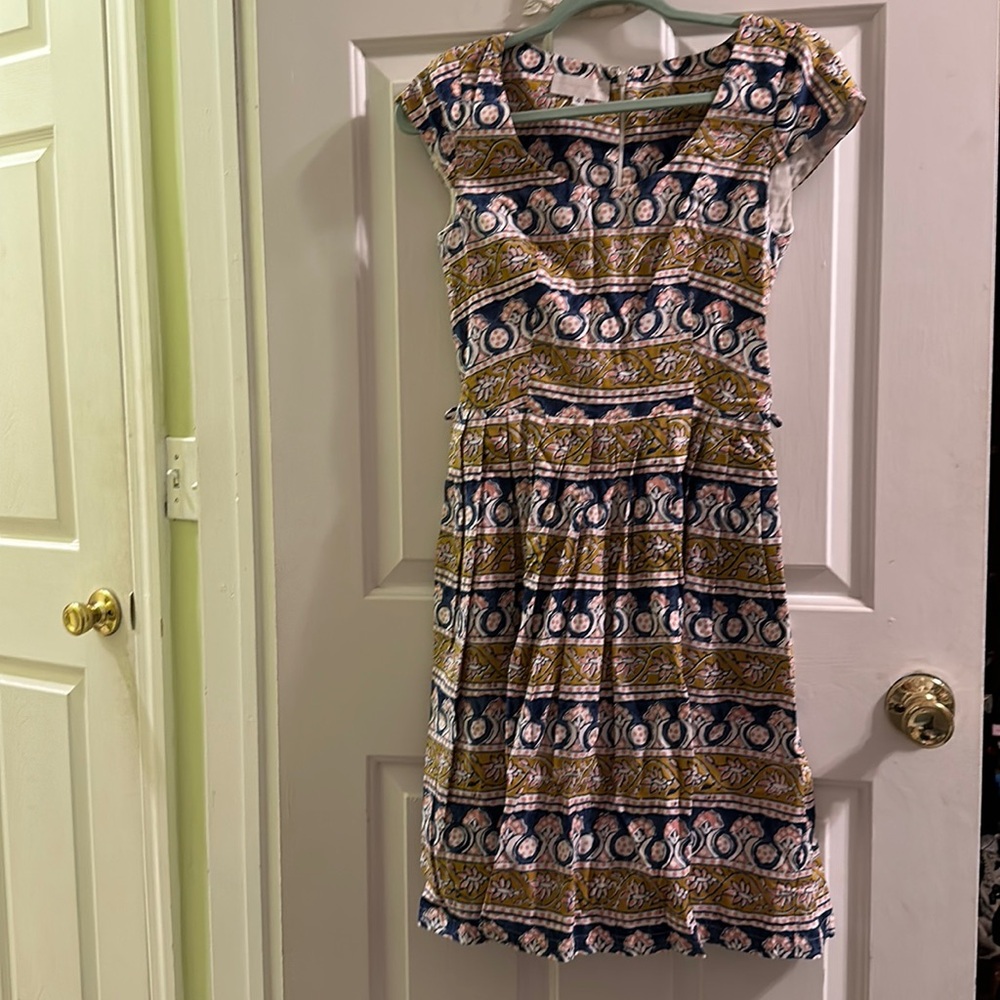 Anthropologie abstract printed summer dress